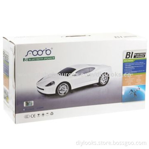 B1 Car Shape Bluetooth Stereo Speaker, Supports USB Flash Driver/Aux-input/Mode Indicator, White